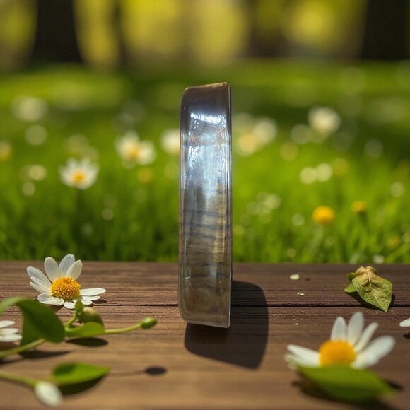 Vintage Glass Floral Paperweight w/Vase- Laurel Inc Rectangular-Lead Crystal - Picture 2 of 4